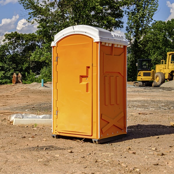 how often are the portable restrooms cleaned and serviced during a rental period in Mount Hebron CA